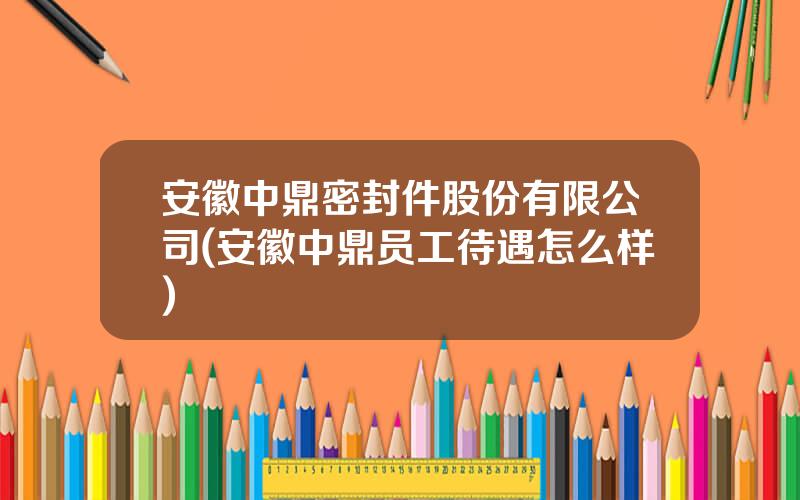 安徽中鼎密封件股份有限公司(安徽中鼎员工待遇怎么样)