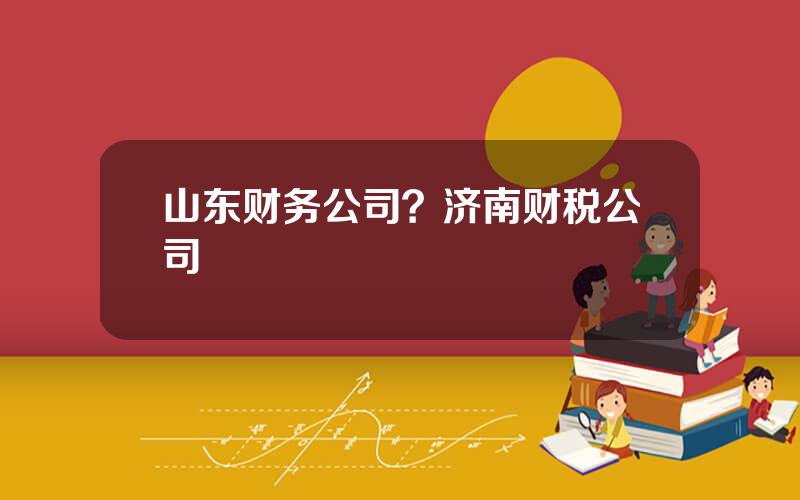 山东财务公司？济南财税公司